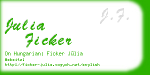 julia ficker business card